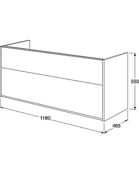 Valamukapp Artic – 120 cm - Joonis - Gustavsberg_Vanity_unit_Artic_1200mm.jpg