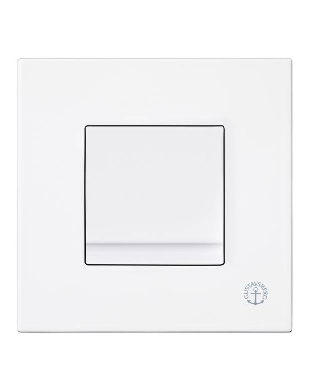 Flush button XS - mechanical, square - Made from white plastic
For front installation on Triomont XS