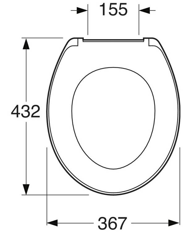 Tualetes poda vāks Nordic³ 9M64 - standarta - Sader ar visiem Nordic³ sērijas brīvstāvošiem tualetes podiem Vienkārši noņemt un nomainīt