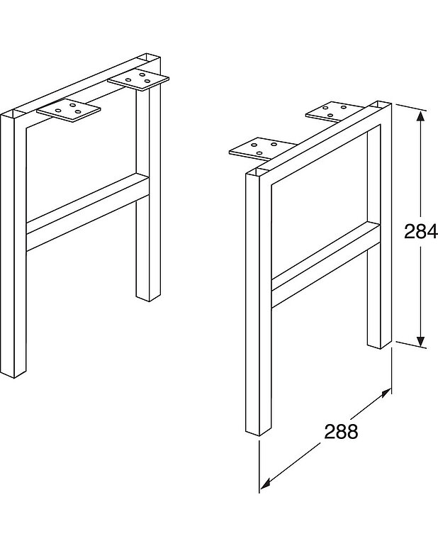 Jalgadega raam Artic – 32 cm - Joonis - Gustavsberg_Leg_set_Artic_288mm.jpg