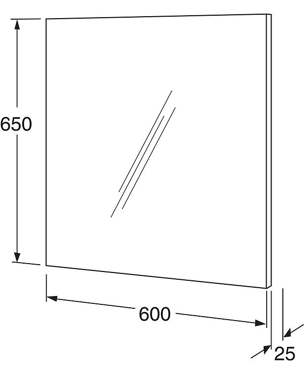 Peili Artic - 60 cm - Mittapiirros - 4880_60_nolight.jpg