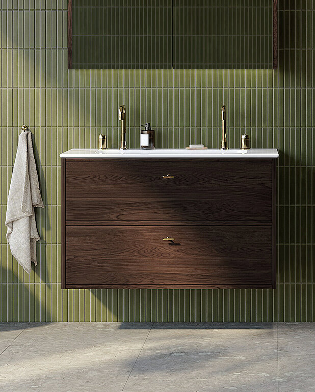 Ducentic valamukapp 100 cm, 2 sahtliga - Ülemises sahtlis on integreeritud pistikupesa