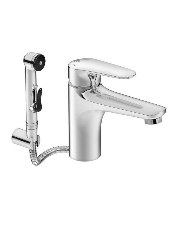 Bathroom sink faucet Metic - Modern design
Side spray facilitates cleaning and intimate hygiene
Ceramic cartridge ensures non-drip operation and longevity
