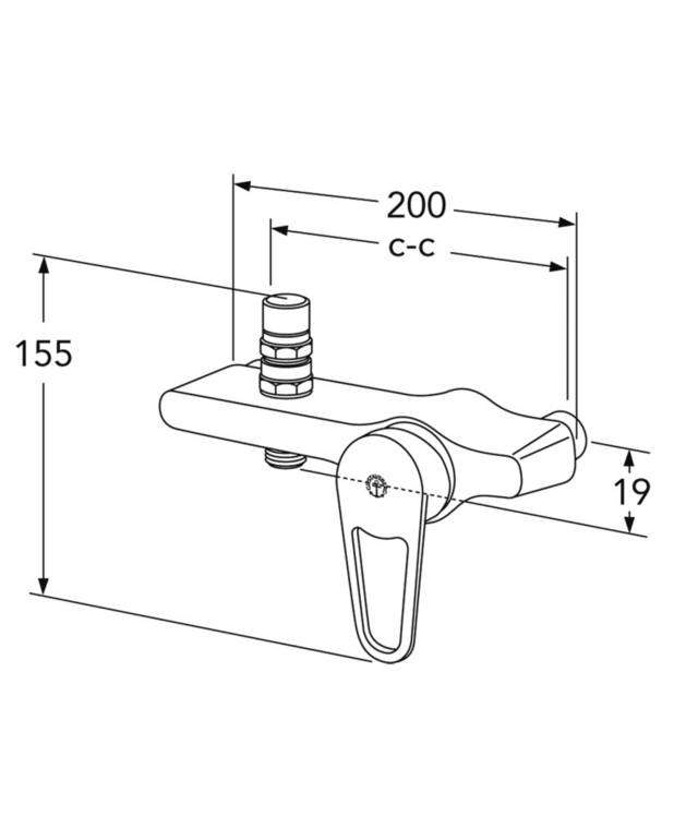 Wash trough mixer New Nautic - 