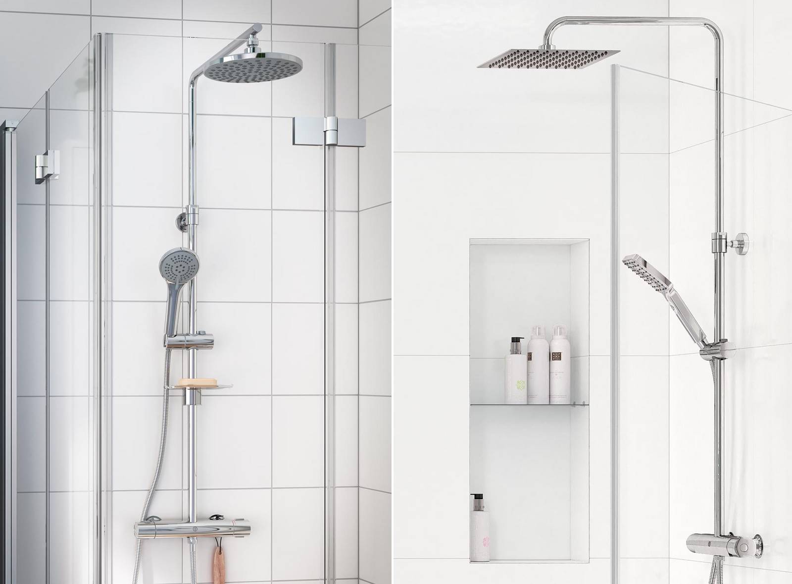 [Translate to Latvian:] Combine shower mixer and roof shower set