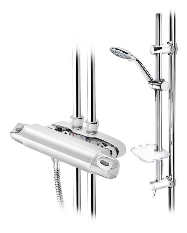 Shower mixer Nautic - Energy class A, saves water and energy
Safe Touch reduces the heat on the front of the faucet
Maintains even water temperature upon pressure and temperature changes