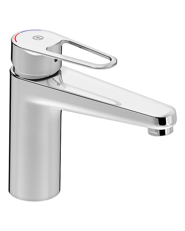 Washbasin mixer New Nautic, 150mm spout - Contains less than 0.1% lead 
Energy class A
Cold-start, only cold water when the lever is in straight forward position