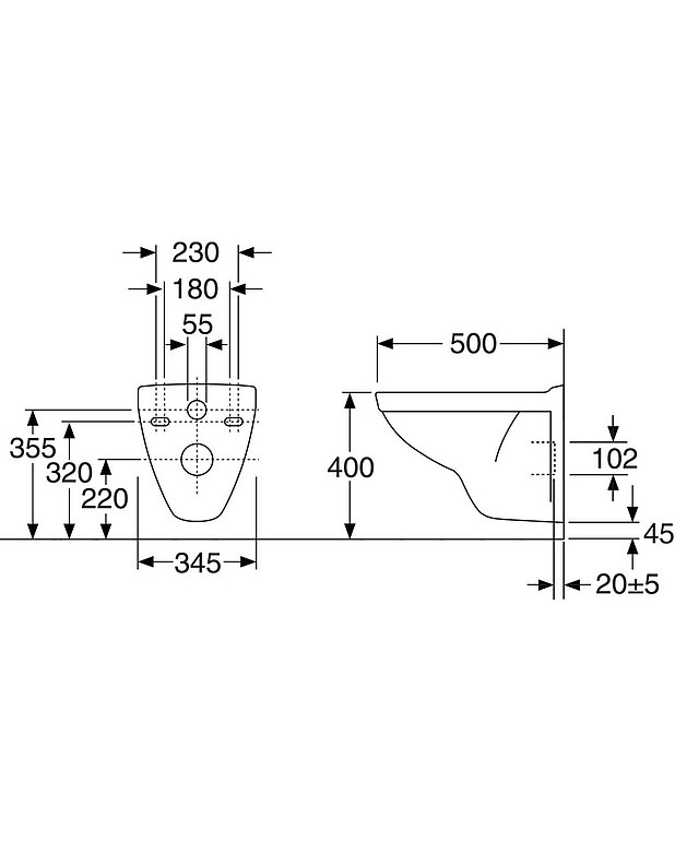 Wall hung toilet Nautic 5530 - Drawing - 5530.jpg