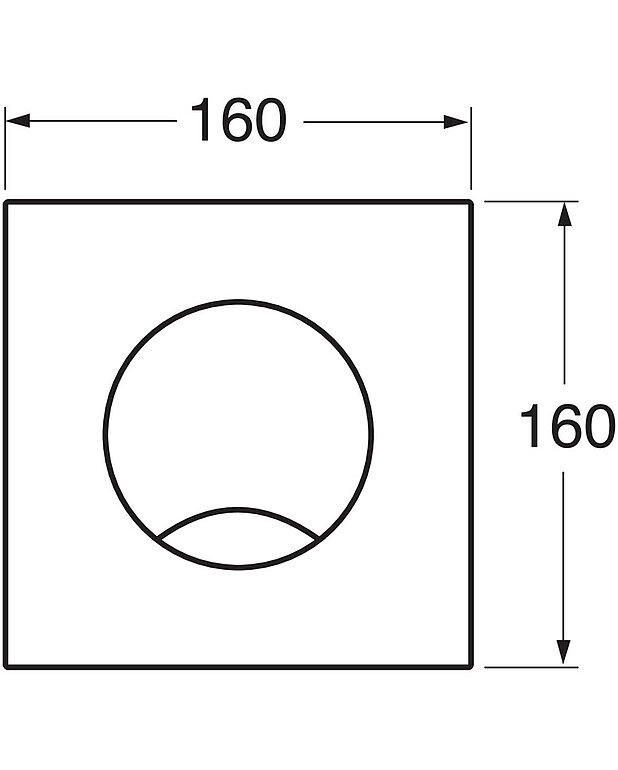 Flush button for fixture XS - wall control panel, round - Manufactured in white plastic
For front installation on Triomont XS
Available in different colours and materials
