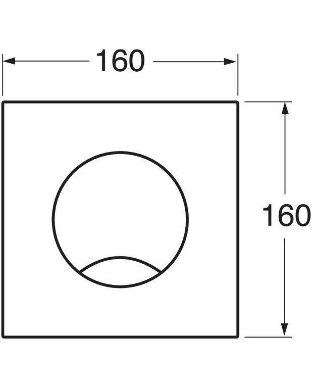 Huuhtelupainike XS-asennustelineeseen – seinäpainike, pyöreä - Valkoista muovia
Asennetaan Triomont XS -asennustelineeseen
Saatavana eri värejä ja materiaaleja