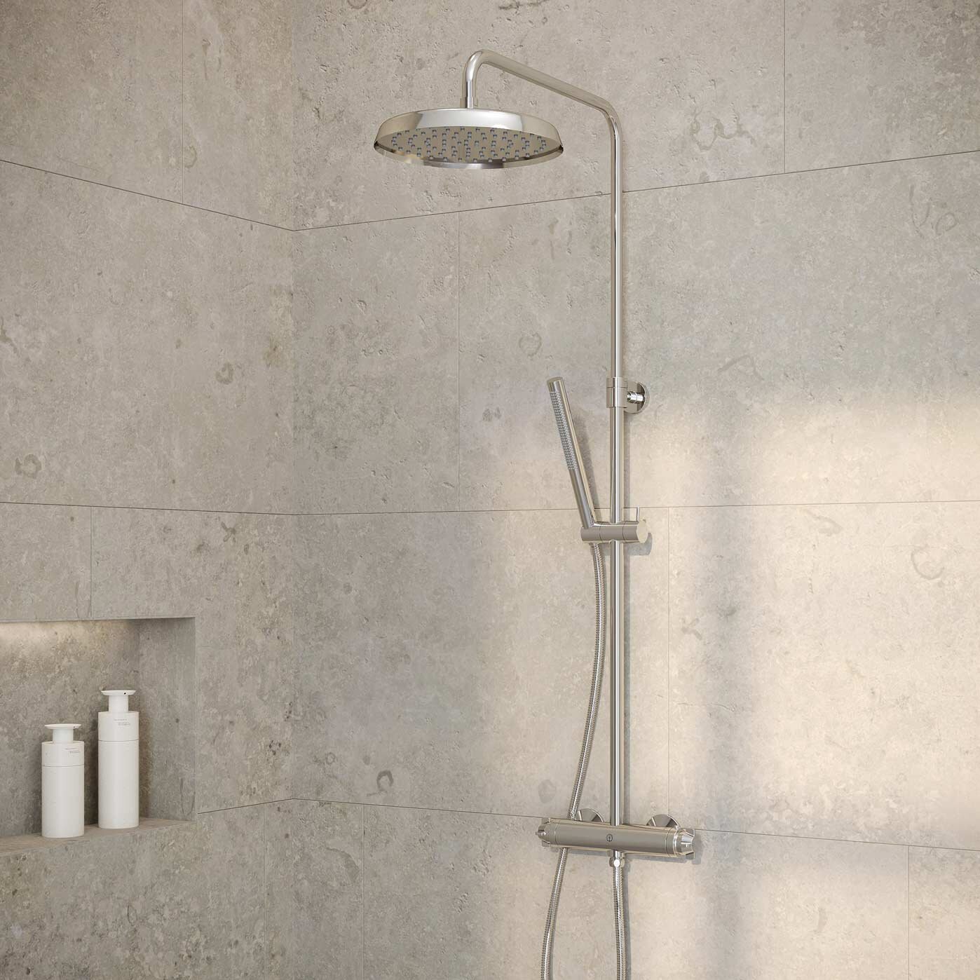 „Ducentic“ dušo komplektas, chromuotas.