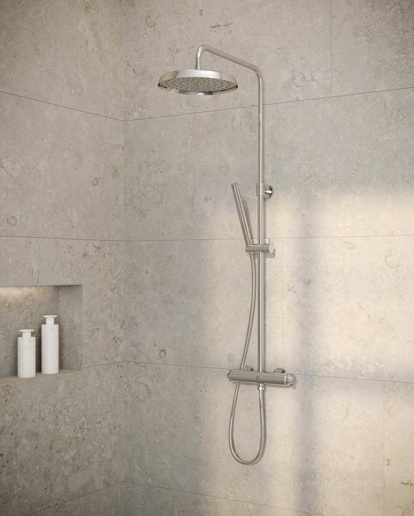 „Ducentic“ dušo komplektas, chromuotas.