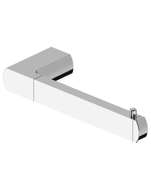 Toalettpappershållare Square - Exklusiv design med raka linjer och rundade hörn
Tillverkad i metall
Kan skruvas eller limmas
