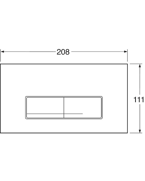 Flush button for fixture XT - top flush button, rectangular - Neat design in black glass
For top installation on Triomont XT
