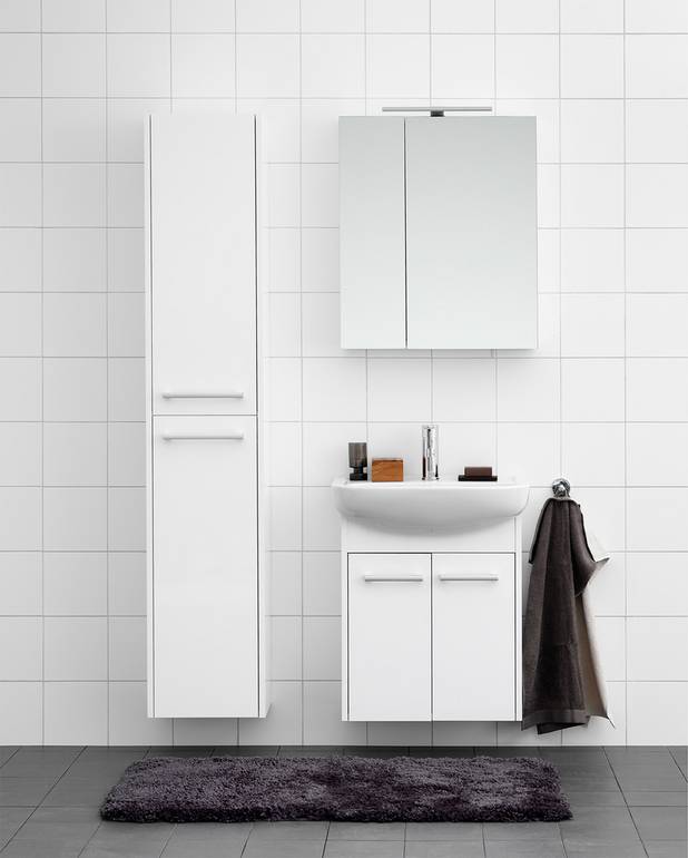 Bathroom mirror cabinet Nordic³ - 60 cm - Asymmetrical bathroom mirrored doors
Doors with Soft Close for gentle closing
Two adjustable glass shelves