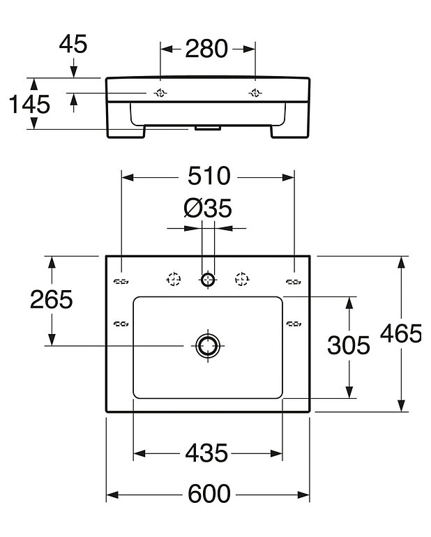 Servant Artic 4600 – for bolt/bærejern 60 cm - Måleskisse - 4600S.jpg