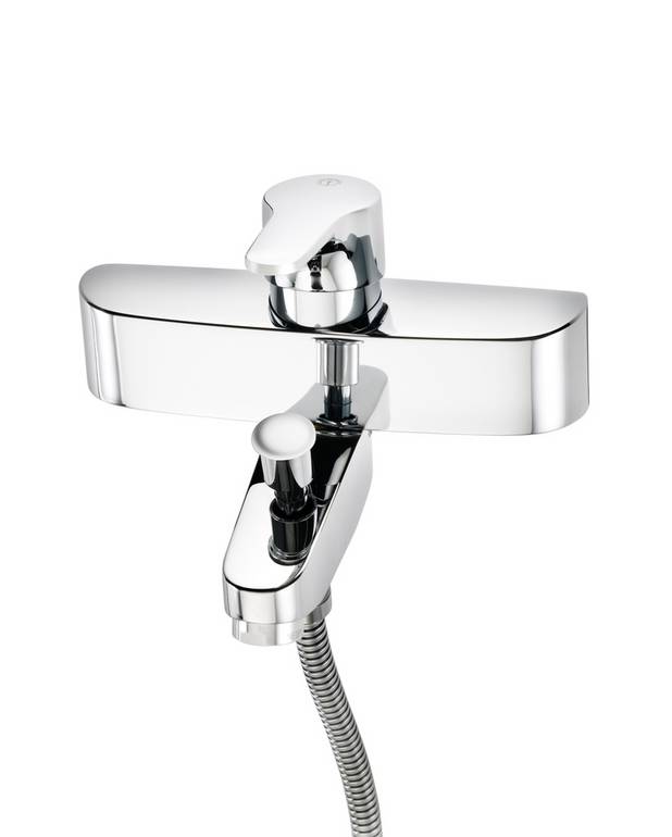 Tub faucet Nautic - single-lever - Adjustable comfort flow can be activated as needed
Adjustable max temperature for increased scald protection
Can be adjusted for universal accessibility with extended lever