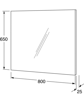 Baderomsspeil Artic  80 cm