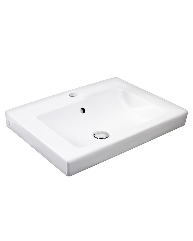 Valamu Artic 4601 - süvistamiseks 60 cm - Disain eristub sirgete joonte ja täisnurkadega