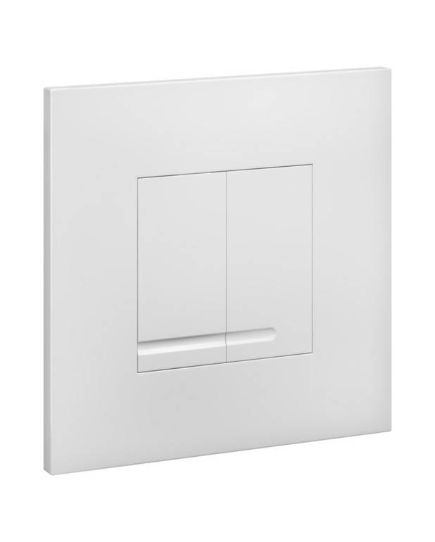 Huuhtelupainike XS-asennustelineeseen – seinäpainike, neliö - Valkoiseksi maalattua metallia
Asennetaan Triomont XS -asennustelineeseen
Saatavana eri värejä ja materiaaleja
