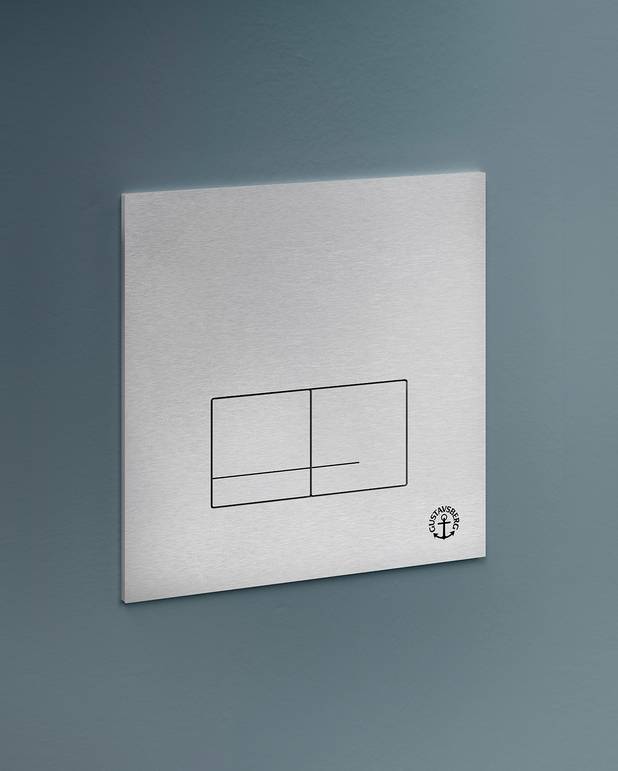 Flush button for fixture XS - wall control panel, rectangular - Neat design in aluminium
For front installation on Triomont XS