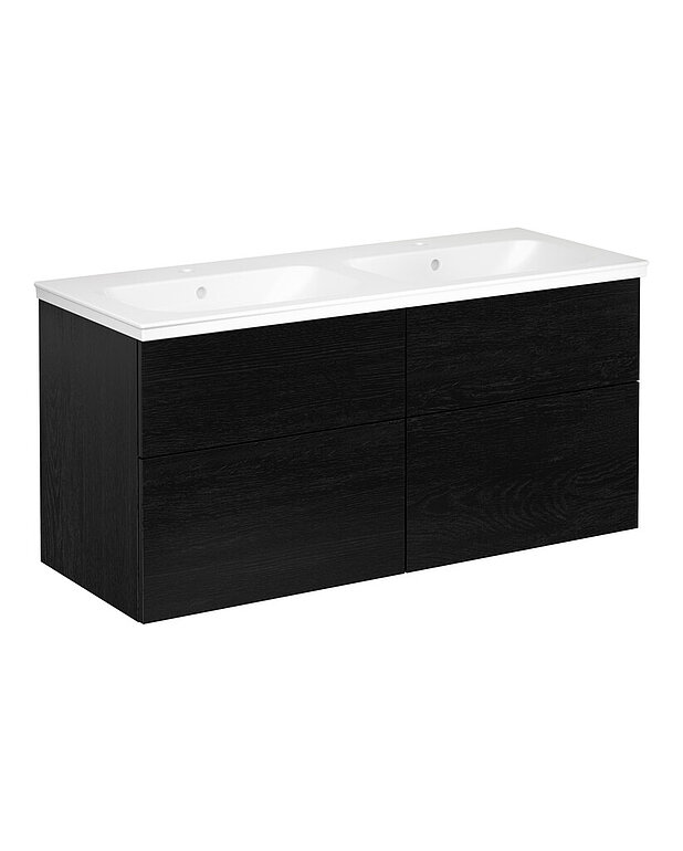 Vonios kambario spintelė, 120 cm - Soft Close“ ir iki galo ištraukiami stalčiai
Praustuvo stovas su pridedamu sifonu, kuris padės sutaupyti vietos
Pagaminta iš drėgmei atsparios medžiagos