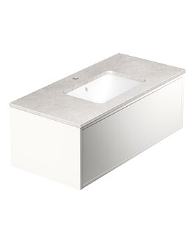 Ducentic servantskap, 100 cm, hvitt