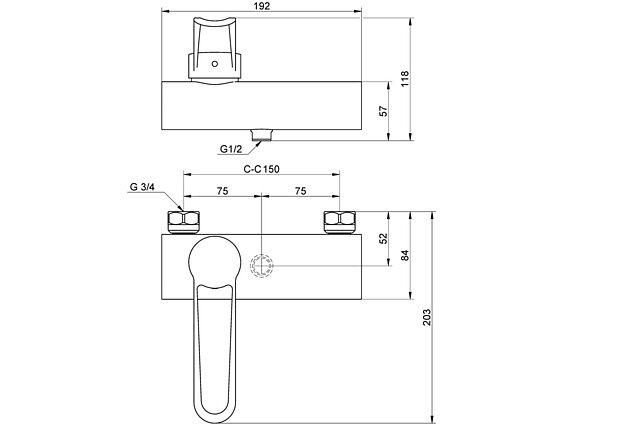 Shower mixer Care - Singel lever - Elongated, grip-friendly lever with clear color marking for hot and cold water
Soft move, ceramic package with smooth and precise operation
Eco-stop, adjustable maximum flow limitation