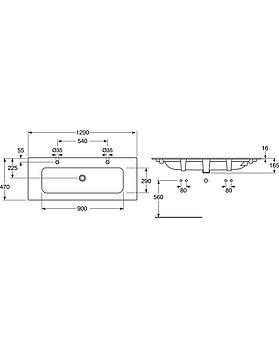 Artic slim Furniture washbasin - Drawing - Gustavsberg_Vanitywashbasin_Artic_4GA0_2_tap_1200mm.jpg