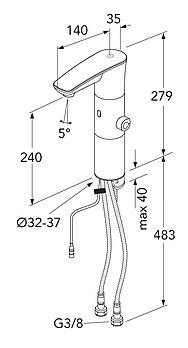 Praustuvo maišytuvas, „Sensoric“ 1.0 - Brėžiniai - GB41218481_Drawing.jpg