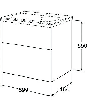 Baderomsskap Artic  60 cm - Måleskisse - GB714860xx00_drawing.jpg