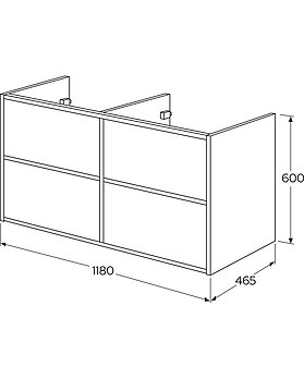 Ducentic valamukapp 120 cm, 4 sahtliga - Joonis - Gustavsberg_Vanity-unit-Ducentic-1200mm_4drw_ProductImages1300x1620.jpg