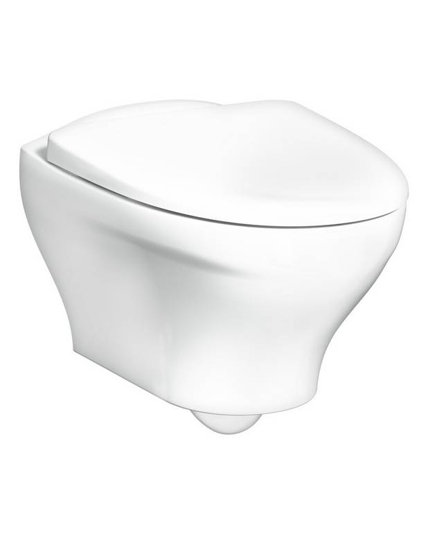 Wall hung toilet Estetic 8330 - Hygienic Flush - Organic design with easy-to-clean surfaces
Hygienic Flush: open flush rim for easier cleaning
Suprafix: concealed wall fixture for neater installation and simpler cleaning