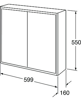 Bathroom storage, Graphic – basic - Drawing - GB71GCSC6016xx_drawing.jpg