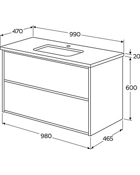 Ducentic valamukapp 100 cm, 2 sahtliga - Joonis - Gustavsberg_Vanity-unit-Ducentic_2-1000mm_with_TT_ProductImages1300x1620.jpg