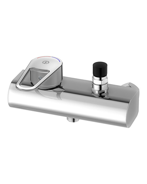 Wash trough mixer New Nautic - Singel lever - Grip-friendly lever with clear color marking for hot and cold water
