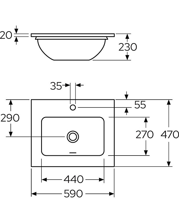 Ducentic stone worktop 60cm - Drawing - Gustavsberg_Tabletop_Ducentic_1_600mm_ProductImages1300x1620.jpg