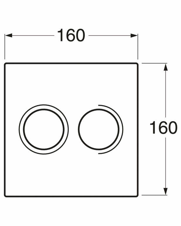 Huuhtelupainike XS-asennustelineeseen – seinäpainike, pyöreä - Valkoista lasia
Asennetaan Triomont XS -asennustelineeseen
Saatavana eri värejä ja materiaaleja