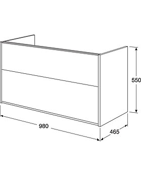 Valamukapp Artic – 100 cm - Joonis - Gustavsberg_Vanity_unit_Artic_1000mm.jpg