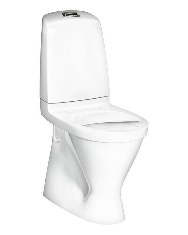 Toalettstol Nautic 1546 - s-lås, hög modell, Hygienic Flush - Ceramicplus: städa snabbt & miljövänligt
Med öppen spolkant för enklare rengöring
Hög sitthöjd för högre bekvämlighet