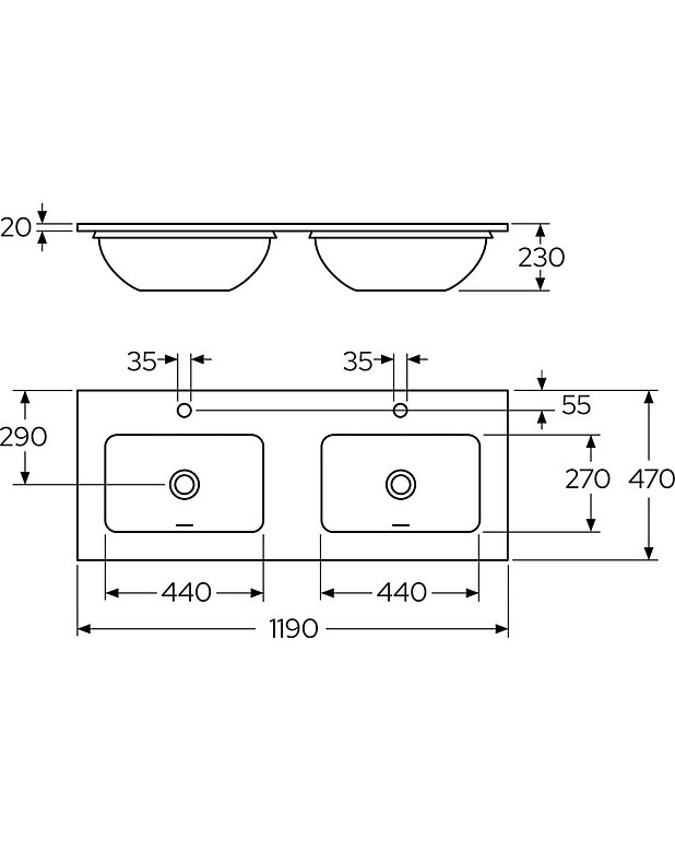 Ducentic stone worktop 120cm - Drawing - Gustavsberg_Tabletop_Ducentic_2_1200mm_ProductImages1300x1620.jpg