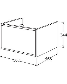 Ducentic vannas istabas skapītis, 60 cm - Rasējumi - Gustavsberg_Vanity-unit-Ducentic-600mm.jpg