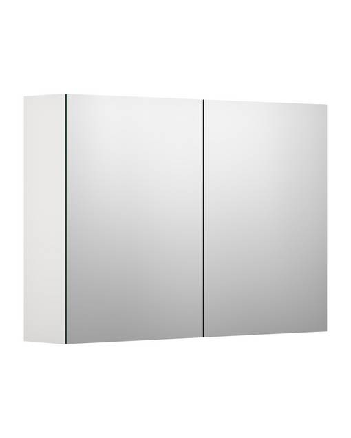 Spegelskåp Graphic Base - 80 cm - Dubbelsidiga spegeldörrar
Mjukstängande dörrar
2 st flyttbara hyllplan i glas