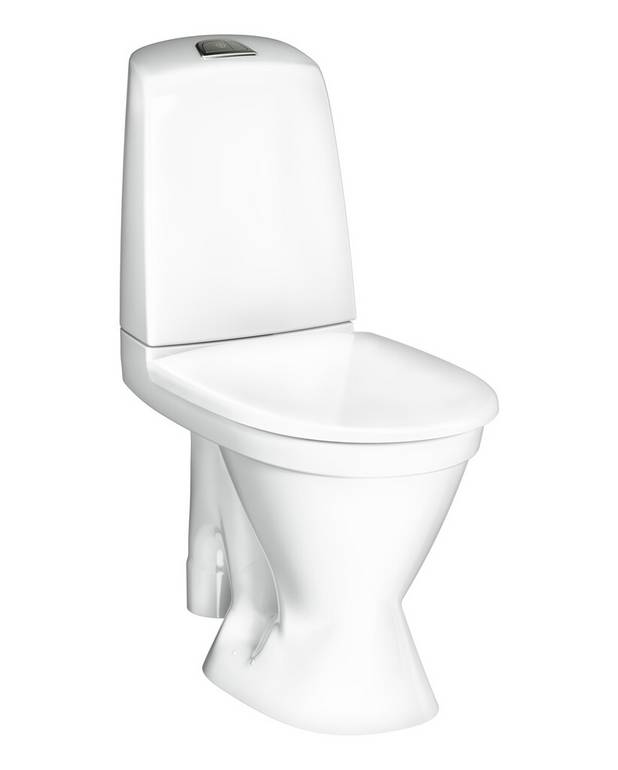 Toalettstol Nautic 1591 - öppet s-lås, stor fot, Hygienic Flush - Städvänlig och minimalistisk design
Med öppen spolkant för enklare rengöring
Stor fot: täcker märken efter gammal toalett