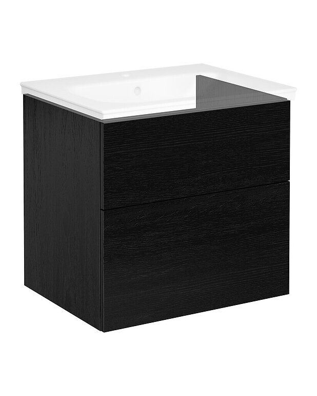 Bathroom cabinet Artic - 60 cm - Fully extendable drawers with soft closing
Washstand water trap that saves space in cabinet 
Manufactured in moisture resistant materials