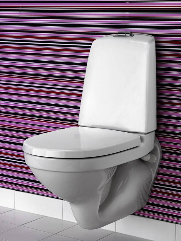 Seinä-WC Nautic 5522 - huuhtelsäiliöllä - Helposti puhdistettava ja minimalistinen muotoilu
Säiliön takana tilaa puhdistuksen helpottamiseksi
Ergonominen korotettu huuhtelupainike