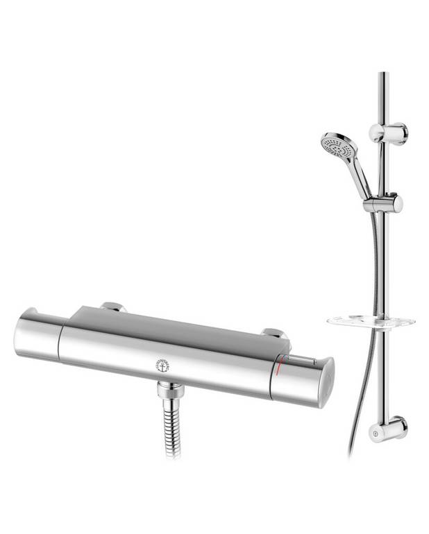 Shower mixer Atlantic 2.1 - Safe Touch, minimizes the heat on the front of the mixer
Even water temperature during pressure and temperature changes
Contains less than 0.1% lead