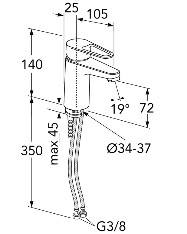 Pesuallashana Uusi Nautic - Mittapiirros - Gustavsberg_Washbasin_mixer_Nautic_G3_8.jpg