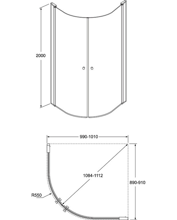 Round suihkuovisetti - Mittapiirros - Round_90x100.jpg