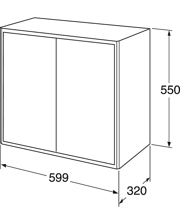 Bathroom storage Graphic - deep - Combine with other Graphic storage modules 
Two depths, 16 cm and 32 cm - for flexible storage in small spaces
Suspension system - easy to mount - easy to adjust